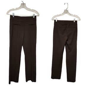 Cato Classic Brown Pull On Stretch Straight-Leg Pants Size XSP